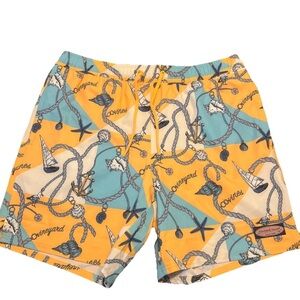 Vineyard Vines Men's Nautical Print Shorts - Orange and Blue Chappy Swim Trunks